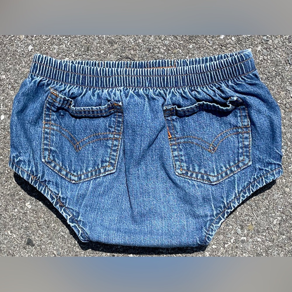 Vtg 80s Levi’s Orange Tab Denim Diaper Cover (M) Canada RED TAG Archive